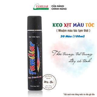 Keo xịt tóc màu Familiar 100ml (nhuộm màu tóc tạm thời)
