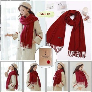 KHĂN CASHMERE MỘT MÀU SẮC NÉT SIÊU HOT