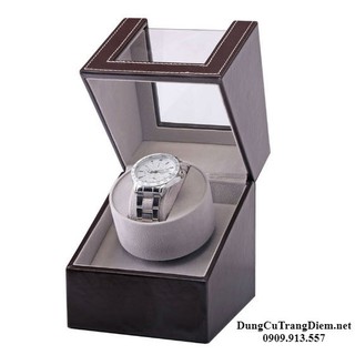 BH 1 NĂM - Hộp Đựng Đồng Hồ Cơ Da 1 Xoay Pu Nhỏ Gọn 12x13x16cm