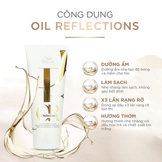 Dầu xả tăng cường sáng bóng Wella Oil Reflections Conditioner 200ml
