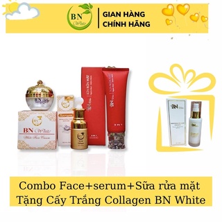 [Tặng cấy trắng 250k]Bộ chăm sóc da nám BN WHITE: Kem dưỡng + Serum + Sữa Rửa Mặt