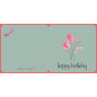 50 cái - Thiệp giấy mini thank you happy birthday dùng kèm lẵng quà giỏ quà tặng