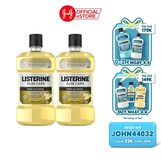 Bộ 2 Chai Nước súc miệng giúp nướu chắc khỏe Listerine Gum Care 750ml/chai