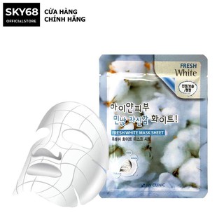 Mặt nạ tuyết dưỡng trắng da 3W Clinic Fresh White Mask Sheet 23g