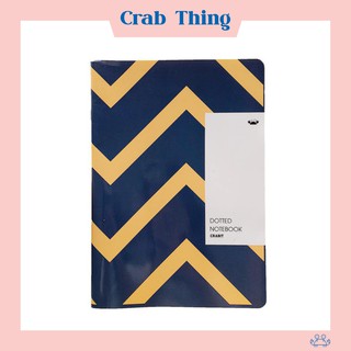 Vở Kẻ Chấm Bi Crabit Dotted Notebook - Xanh Biển Vàng Sale Siêu Khủng