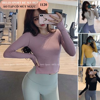 Áo thun gym nữ ❤️CÓ MÚT NGỰC❤️ áo thun thể thao dài tay nữ co giãn thoải mái vải mịn mát bền đẹp cho nữ 𝐆𝐘𝐌𝐒𝐓𝐎𝐑𝐄 1120