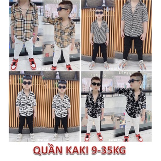 SIZE 8-35kg: Quần kaki rách đen trắng cho bé trai bé gái - QKDT21