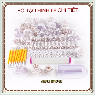 Bộ khuôn và dụng cụ tạo hình 68 chi tiết tạo hình bánh bao, bánh mì, bánh trôi, fondan, đất nặn, trang trí bánh