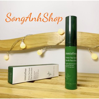 Kem dưỡng mắt có thanh lăn massage mắt Innisfree Green Tea Seed Eye &amp; Face Ball 10ml