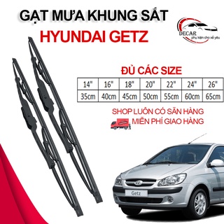[HYUNDAI GETZ] 1 Cặp cần gạt mưa khung xương, chổi gạt mưa xe Hyundai Getz , gạt kính xe oto, thanh gạt nước mưa