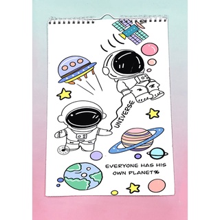 Lịch treo tường phi hành gia 2022 A4 13 tờ LA4I39 astronaut dễ thương