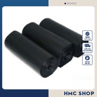 [1kg] 3 cuộn túi đựng rác đen tự phân hủy - size Trung vừa mọi thùng rác