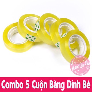 Combo 5 Cuộn Băng Dính Bé Khổ 1.2 cm