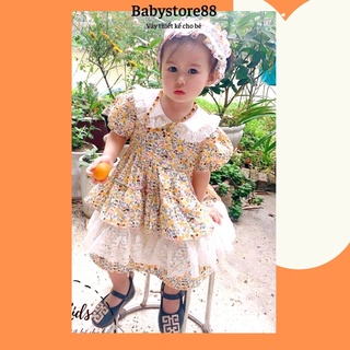 Váy lolita cho bé gái sơ sinh, 0,1,2,3,4,5,6,7,8 tuổi Babystore88, Đầm công chúa bé gái hàng thiết kế V11