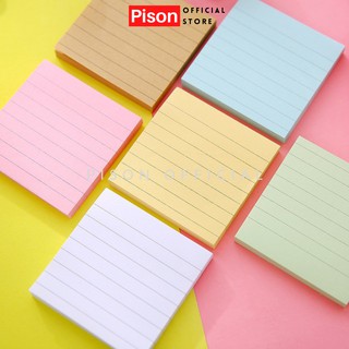 [Mã LIFE1003ALL giảm 10% đơn 50K] Giấy ghi chú loại Kẻ ngang nhiều màu Pison, giấy note 60 tờ 7.5*7.5cm – SP0282 – 1 tệp