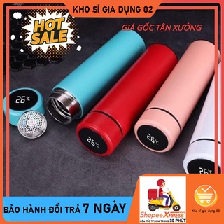 Bình Giữ Nhiệt 500ml Hiển Thị Nhiệt Độ Có Bảo Hành - Bình Ly Giữ Nhiệt INOX 304 Có Nhiệt Kế Thông Minh Hiển Thị Nhiệt Độ