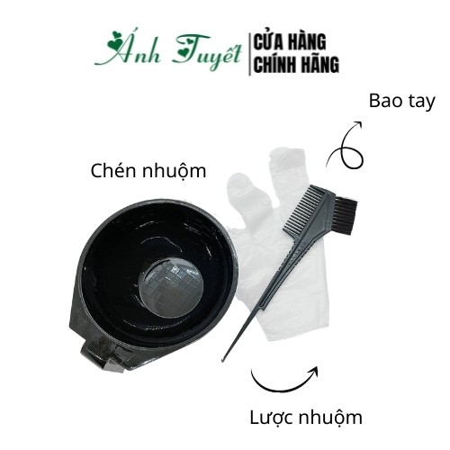 Combo chén + lược nhuộm (kèm bao tay)