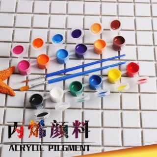 Bộ 12 màu vẽ sơn acrylic DIY 3ml (Tặng kèm cọ vẽ)