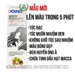 Thuốc nhuộm tóc phủ bạc màu đen [Young]2
