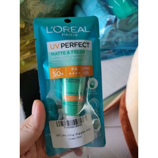 Kem Chống Nắng Kiềm Dầu Se Mịn Lỗ Chân Lông Và Chống Ô Nhiễm LOREAL UV PERFECT MATTE &amp; FRESH SPF50/PA++++ 15ml