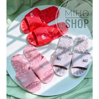 PHOM NHỎ Dép Massage Dép Gai Đi Trong Nhà Gấu Hi Cực Êm Cho Nữ