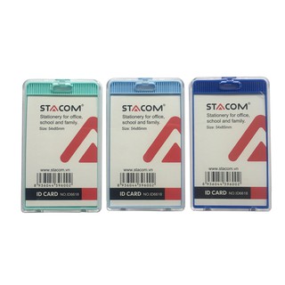 Thẻ đeo bảng tên nhựa PS trong suốt STACOM/ID6618