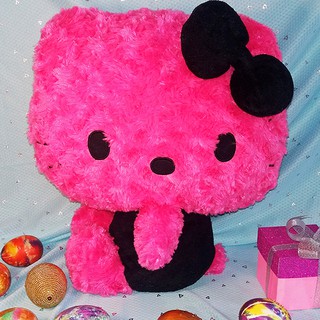 Gấu Bông Hello Kitty Hàng Ngoại Nhập Đen Hồng Độc Đáo, Hiếm có - 35cm
