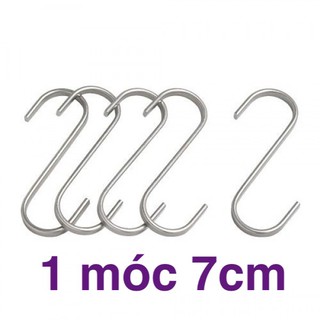 1 móc treo hình chử s size 7cm 100% inox