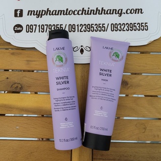 DẦU GỘI XẢ LAKME ULTRA WHITE SILVER DÀNH CHO TÓC TẨY VÀ NHUỘM BẠC, XÁM 300ml -250ml
