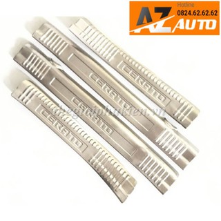 Bộ Ốp bậc, Nẹp bước chân Kia Cerato 2016-2018 - Mẫu INOX(hàng cao cấp)