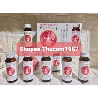 hộp 10 chai nước uống đẹp da Shiseido Pure Ưhite.