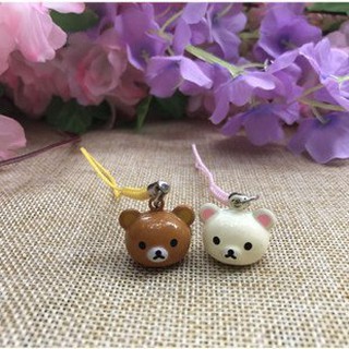 Móc điện thoại lục lạc móc khóa hình gấu Kuma