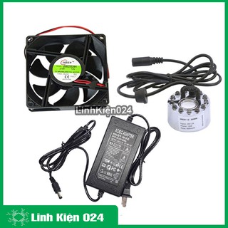 Combo Động Cơ Phun Sương HB20 Zin 16W có Đèn và Nguồn 24V-2A (Tặng Quạt Tản Nhiệt 8x8x2,5Cm 24V )