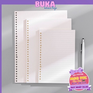 Ruột sổ còng A5-B5-A4 loại 20 -26 -30 lỗ giấy dày không lem nhiều mẫu Bukavn