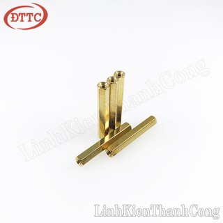 Cọc đồng M3 ren 3mm 2 đầu cái cao 5mm 6mm 8mm 10mm 12mm 15mm 20mm 25mm 30mm 35mm