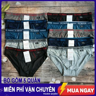 COMBO 5 Quần LÓT Nam - Nhiều Màu - Thun Lạnh Cao cấp ROMANV1