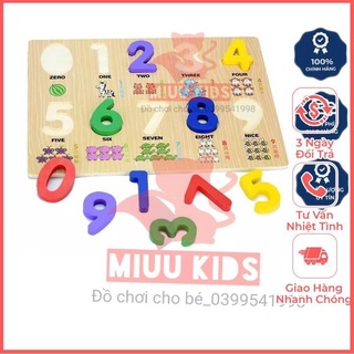 Đồ Chơi Giaó Dục Sớm_ Bảng Song Ngữ Số Học_ Cho Bé Tập Nhận Biết Chữ Số