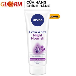 [Mã COSGLORIAT4 -8% đơn 250K] Tinh Chất Dưỡng Thể Dưỡng Trắng Nivea Ban Đêm 200ml - 89122