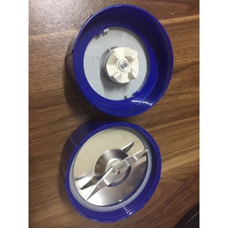 Đế dao 2 lưỡi màu xanh inox đầy đủ phụ kiện có sẵn gioang và vấu dao đi kèm cho máy đa năng ảnh thật