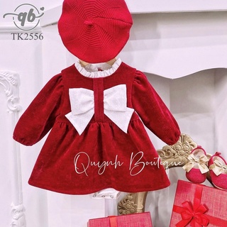 Váy bé gái - Váy tăm nhung babydoll (kẻ nhỏ) siêu xinh cho bé 1-5 Tuổi