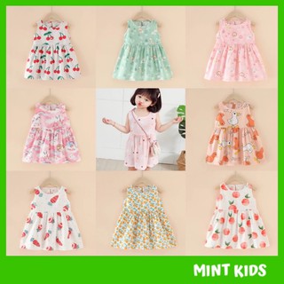 Váy đầm bé gái mùa hè chất cotton thoáng mát hoạt tiết dễ thương