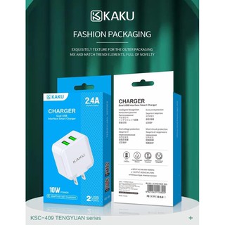Củ sạc chính hãng Kaku mã KSC-409 Có 2 cổng USB Giá 55k bảo hành: 1 năm