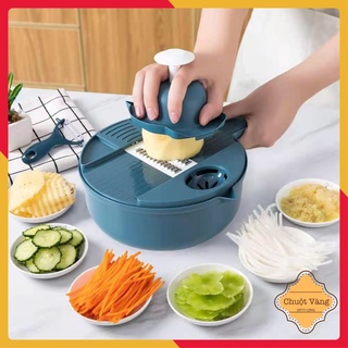 Bộ Dụng Cụ Nạo Bào Rau Củ Quả 6 Lưỡi Đa Năng 11 Chức Năng