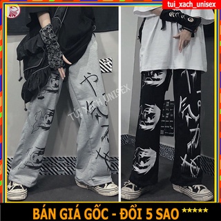❤️ GIÁ SỈ - LOẠI TỐT ❤️ Quần Jogger Nam Nữ Nỉ Thể Thao Ống Rộng Bo Chun Rút Gấu in hoa unisex Năng Động 2 Màu Đen Xám