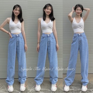 Quần Jean Ống Rộng [ 591 Ảnh thật shop chụp]