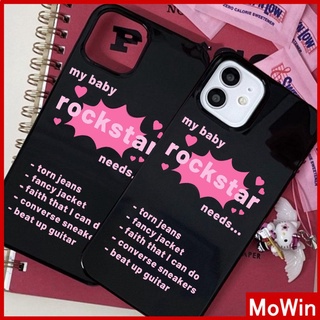 iPhone Case Silicone Soft Case Black Glossy Candy Case Shockproof Protection Camera Pink Rock Compatible For iPhone 11 Pro Max 13 Pro Max 12 Pro Max 7Plus xr XS Max