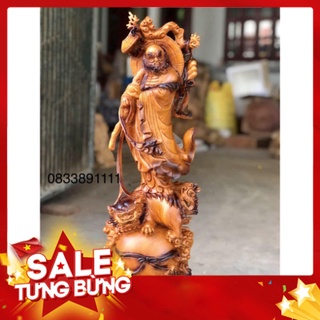 tượng đạt ma sư tổ gỗ hương cao 50cm