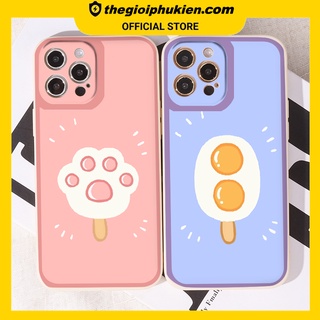 Ốp iphone - Ốp lưng iphone cạnh vuông que kem cute dành cho ip 6 đến 14promax - ng235