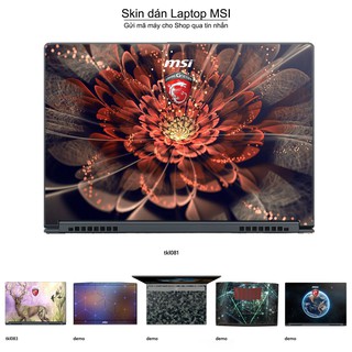 Skin dán Laptop MSI in hình thiết kế nhiều mẫu 8 (inbox mã máy cho Shop)