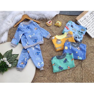 Bộ nỉ lót Bông hàng loại 1- Chui đầu cho bé trai và bé gái 3-15kg